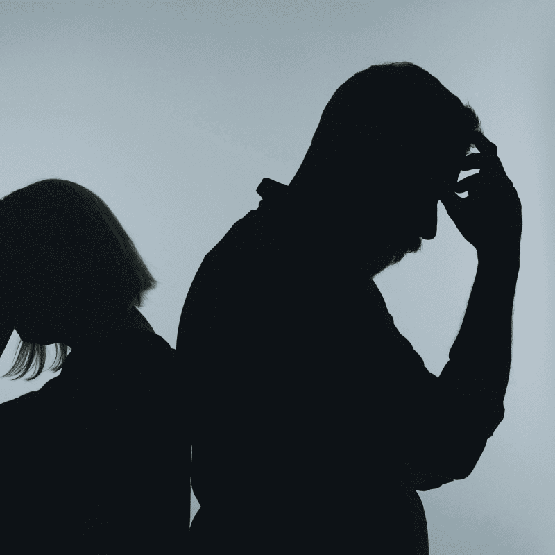 photo of silhouette of man and woman