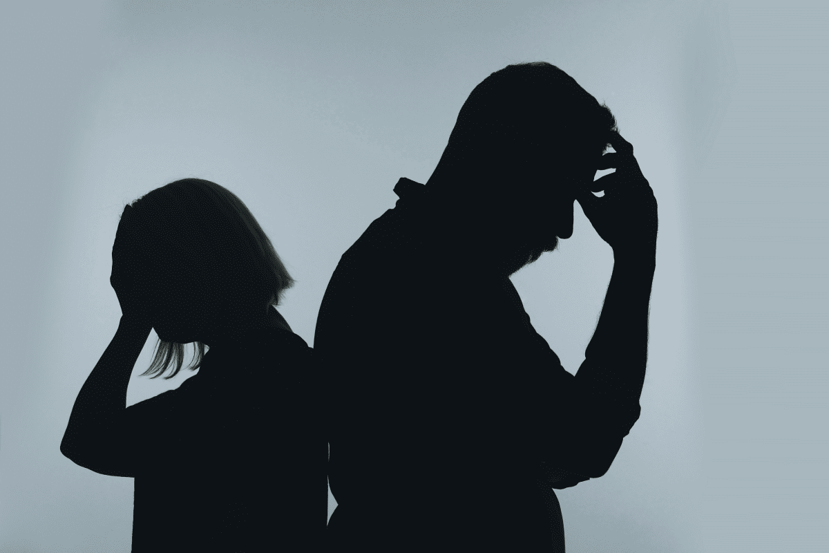  photo of silhouette of man and woman