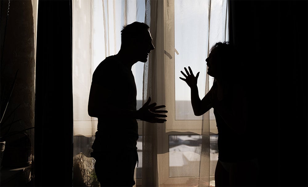  photo of silhouette of man and woman